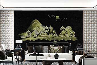 菏泽森佰汇航空纤维墙咔（湖光山色）